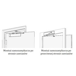 Samozamykacz DC110 biały (40-80kg) ASSA ABLOY