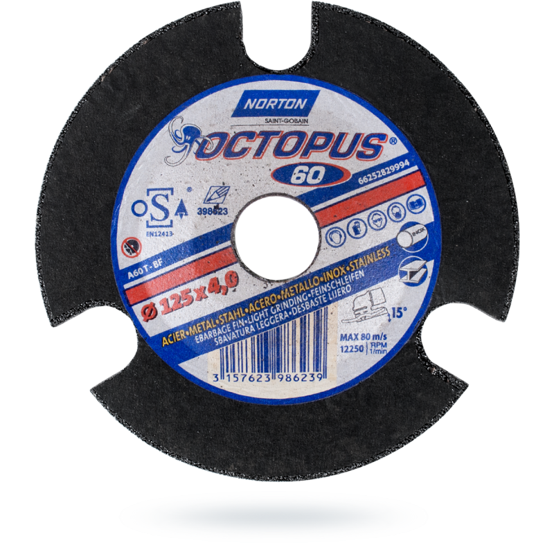 Tarcza do szlifowania metalu 125x4,0 gr 60 OCTOPUS