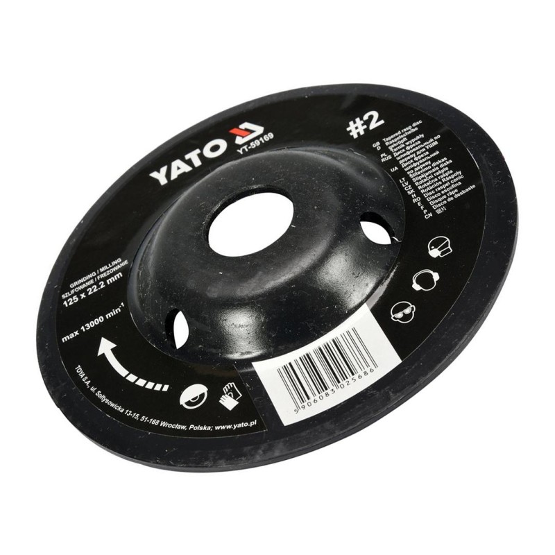 Tarnik wypukły 125mm NR2 do drewna YATO YT-59169