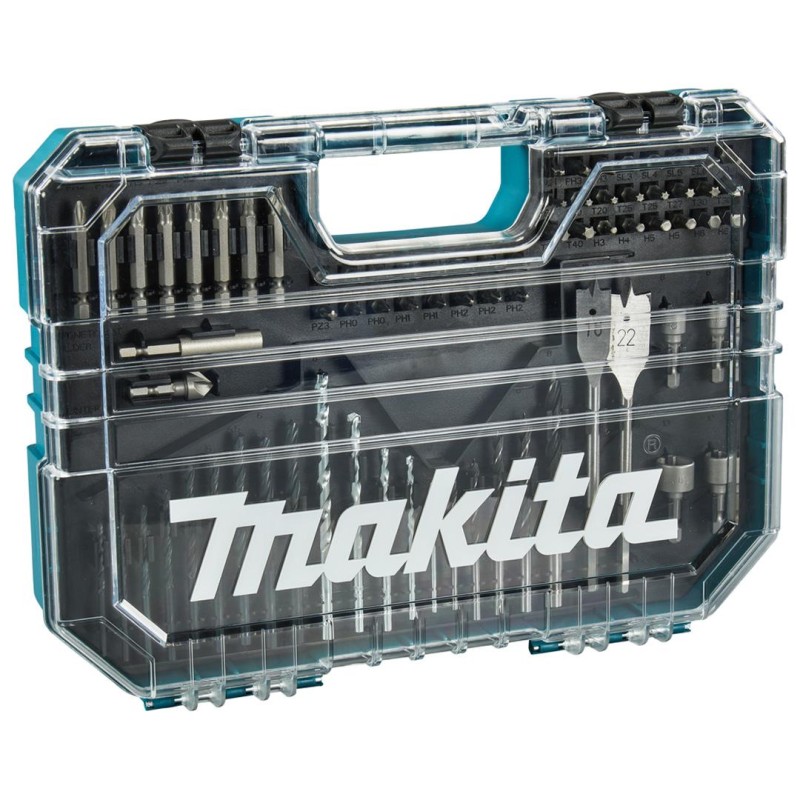 Zestaw bitów wierteł nasadek 75 cz. Makita E-15126
