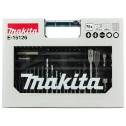 Zestaw bitów wierteł nasadek 75 cz. Makita E-15126