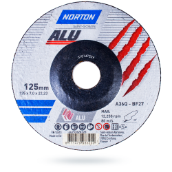 Tarcza do szlifowania aluminium 125x7 NORTON ALU