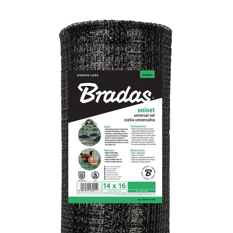 Siatka na krety uniwersalna Bradas UNINET AS-UN4018100 1,8m x100mb PP czarna