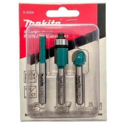 Zestaw 3 frezów do frezarki 6mm Makita D-30209