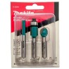 Zestaw 3 frezów do frezarki 6mm Makita D-30209