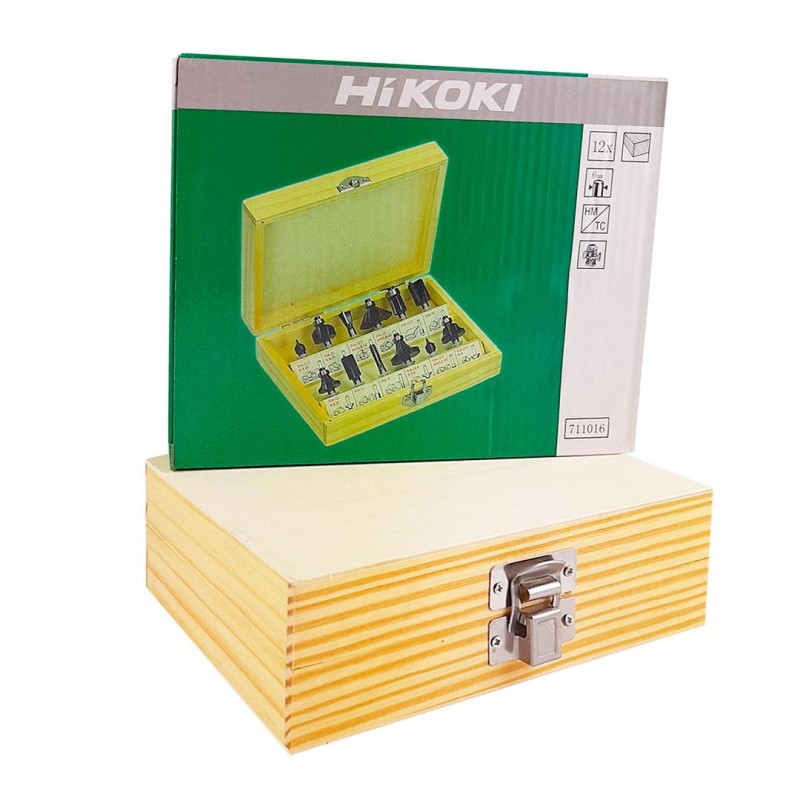 Zestaw 12 frezów do frezarki 6mm HiKOKI 711016