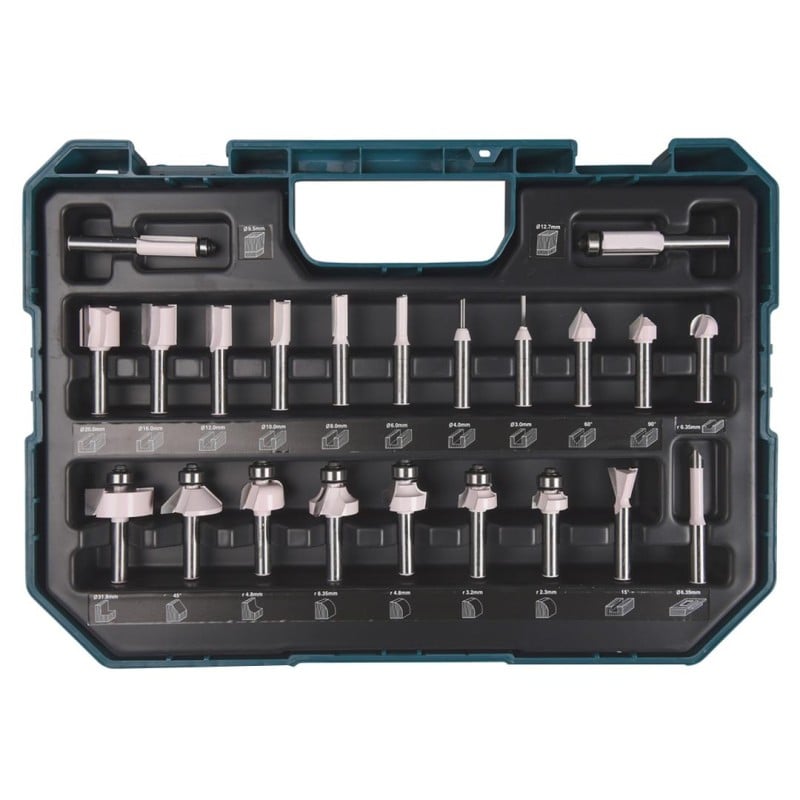 Zestaw 22 frezów do frezarki 8mm Makita D-74778