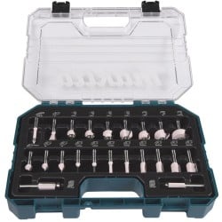 Zestaw 22 frezów do frezarki 8mm Makita D-74778