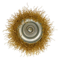 Szczotka doczołowa Ø50mm z trzpieniem 1/4’’ drut karbowany 54-171