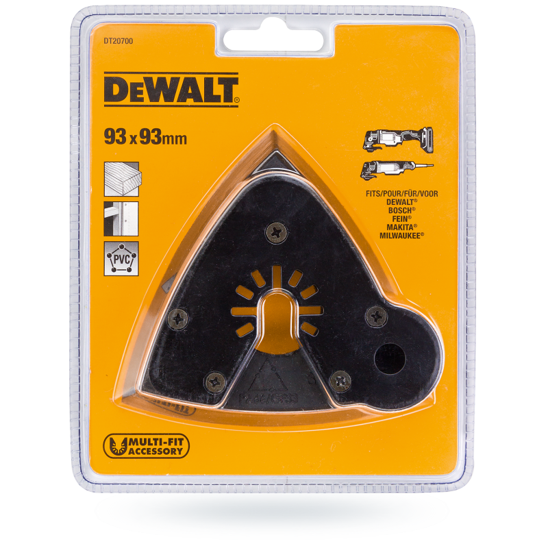 Stopa szlifierska DEWALT DT20700 rzepem trójkątna