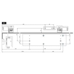Samozamykacz z ramieniem CZARNY do drzwi max 120kg 1400mm DC300 ASSA ABLOY