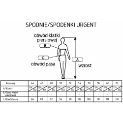 Spodnie robocze URG-A/62 URGENT pomarańcz wstaw