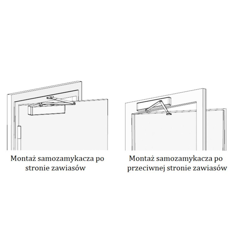 Samozamykacz DC110 (40-80kg) czarny ASSA ABLOY