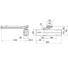 Samozamykacz do drzwi 120kg 140cm Assa Abloy DC300-DEV1 z ramieniem DCL190-EV1, srebrny