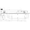 Samozamykacz do drzwi 120kg 140cm Assa Abloy DC300-DEV1 z ramieniem DCL190-EV1, srebrny
