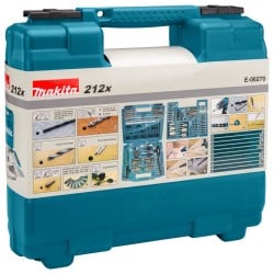Zestaw bitów wierteł nasadek 212el. Makita E-06270