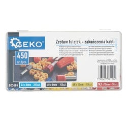 Zestaw tulejek zakończenie kabli GEKO G03604 450 szt.