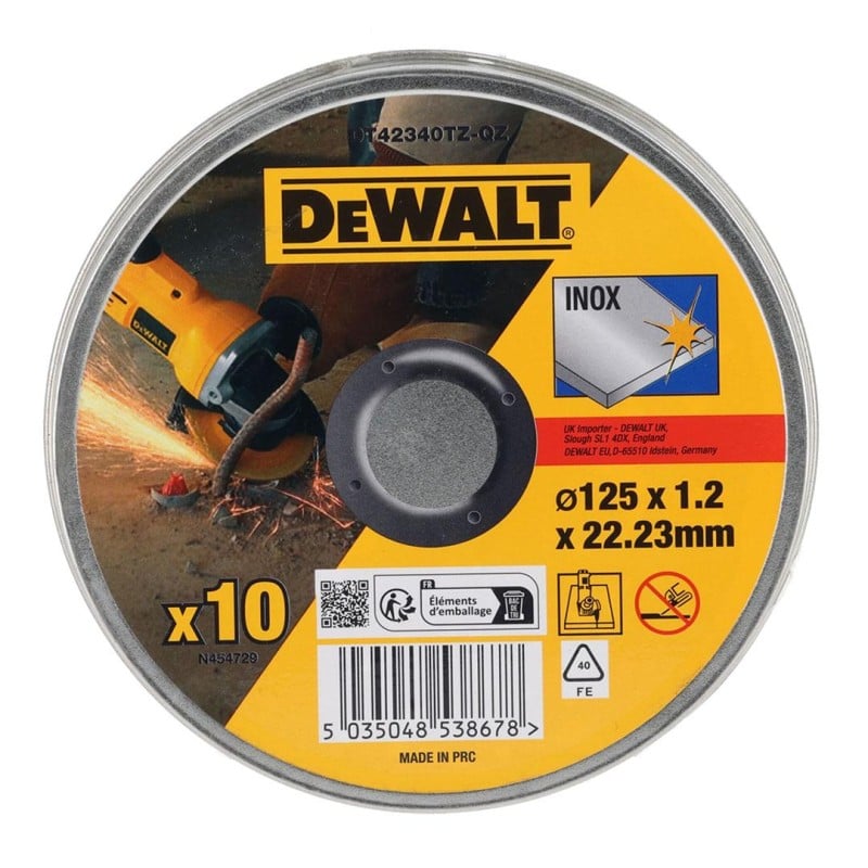 Tarcza do cięcia metalu DeWALT DT42340TZ 125x1,2mm INOX 10szt.