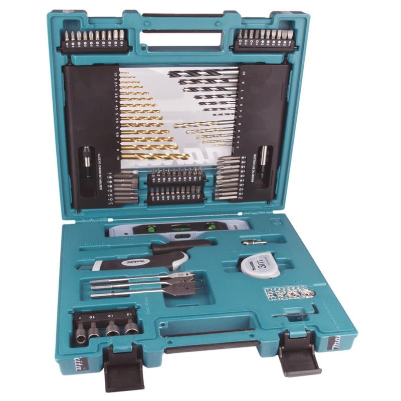 Zestaw bitów wierteł nasadek 104el. Makita D-31778