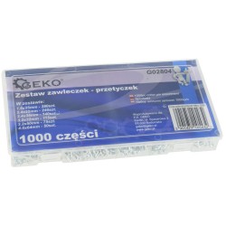 Zestaw 1000 zawleczek prostych mix GEKO G02804
