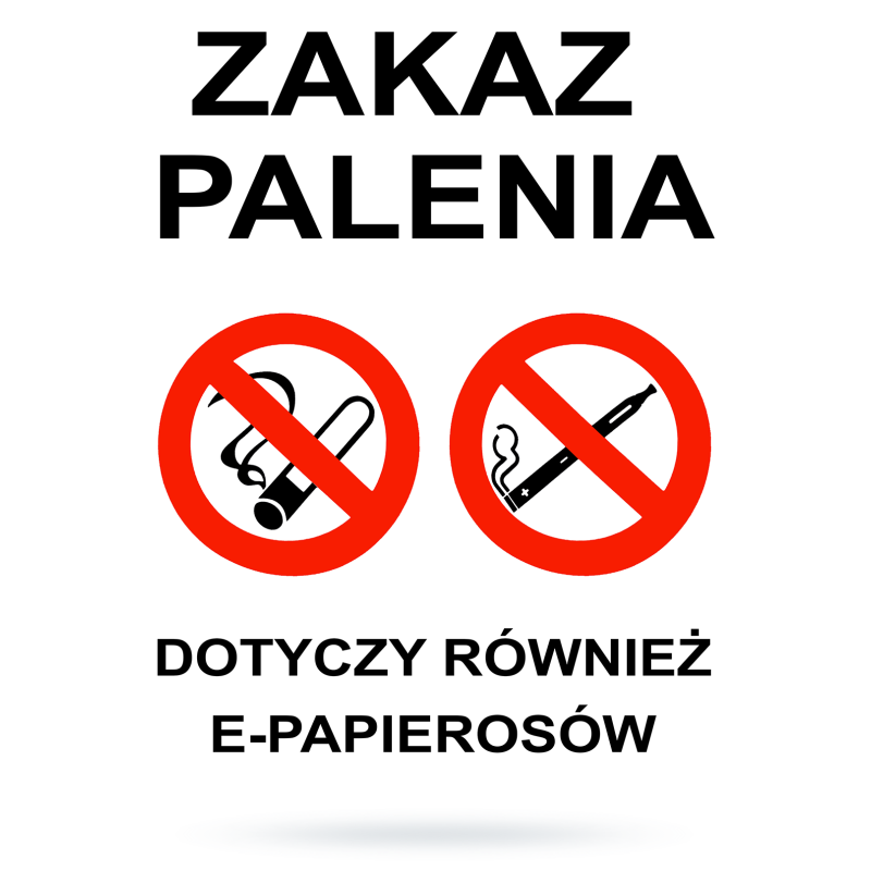 Tab: Zakaz palenia dotyczy e-pap ZI-47/2 17x25cm