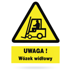 Tab: Uwaga! Wózek widłowy...