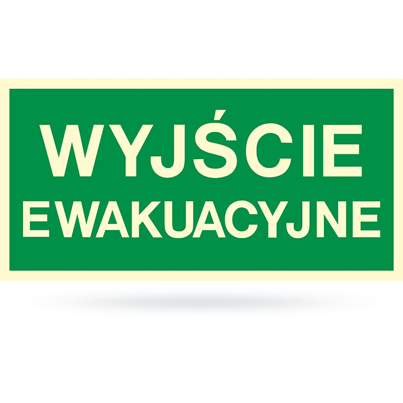 Tab: WYJŚCIE EWAKUACYJNE ZE-01 20x40cm
