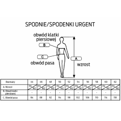 Spodnie robocze URG-A/56 URGENT pomarańcz wstawki