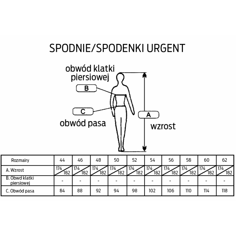 Spodnie robocze URG-A/56 URGENT pomarańcz wstawki