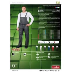 Spodnie robocze SM N ogrodniczki 60