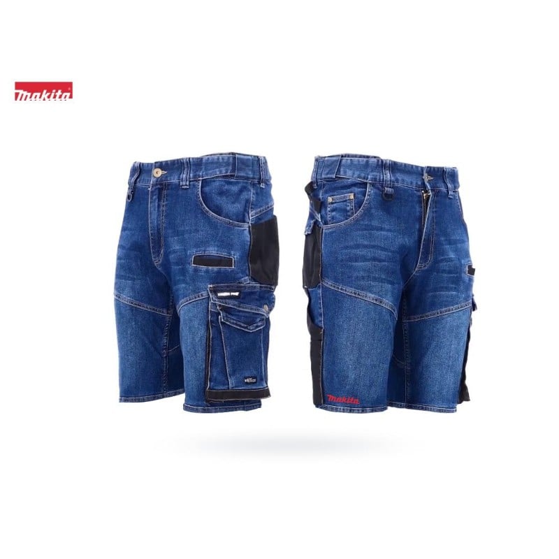 Spodenki Makita jeansowe rozm XL kieszenie wzmocni