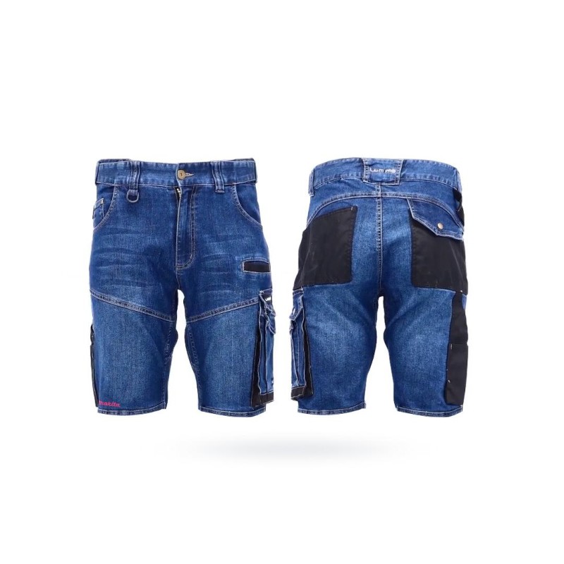 Spodenki Makita jeansowe rozm XL kieszenie wzmocni