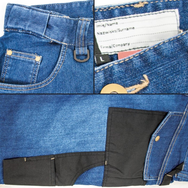 Spodenki Makita jeansowe rozm XL kieszenie wzmocni