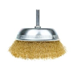 Szczotka doczołowa Ø100mm z trzpieniem 1/4’’ drut karbowany 54-173