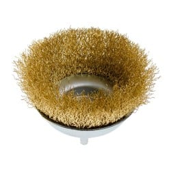 Szczotka doczołowa Ø100mm z trzpieniem 1/4’’ drut karbowany 54-173