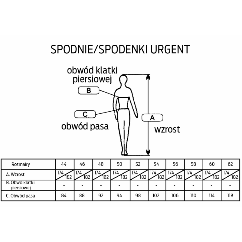 Spodnie robocze URG-A/50 URGENT pomarańcz wstawki