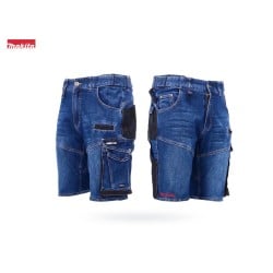 Spodenki Makita jeansowe rozm M kieszenie wzmocnio