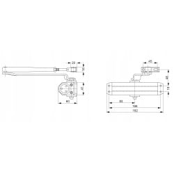 Samozamykacz DC110 (40-80kg) brązowy YALE MP522