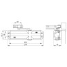 Samozamykacz drzwiowy 1100mm 80kg brąz YALE Y4000