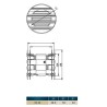 Rozeta wentylacyjna DOSPEL 007-0696 RD40 fi-35mm