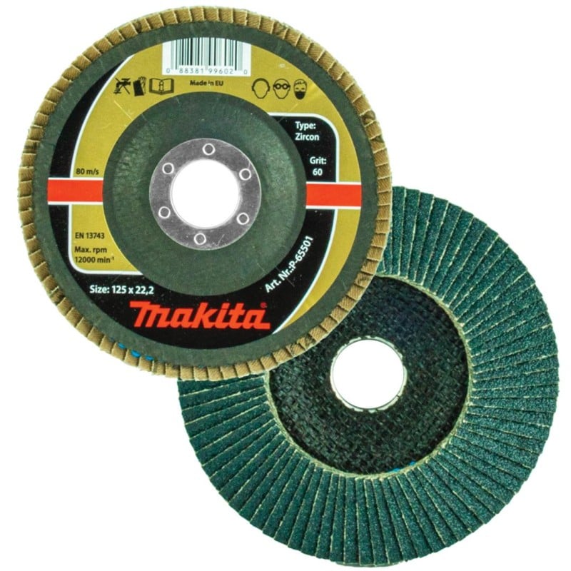 Ściernica listkowa ZIRKON 125mm P60 INOX Makita