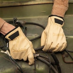 Skórzane rękawice ochronne BHP L Makita P-84632