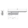 Samozamykacz z szyną CZARNY do drzwi max 80kg 950mm DC300 ASSA ABLOY