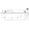 Samozamykacz z szyną CZARNY do drzwi max 80kg 950mm DC300 ASSA ABLOY