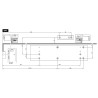 Samozamykacz do drzwi 60kg 95cm Assa Abloy DC300-D9016z szyną DCG193-9016, biały