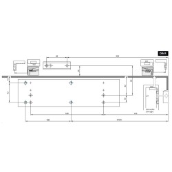 Samozamykacz do drzwi 60kg 95cm Assa Abloy DC300-D9016z szyną DCG193-9016, biały