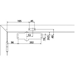 Samozamykacz DC120+ramie CZARNY ASSA ABLOY