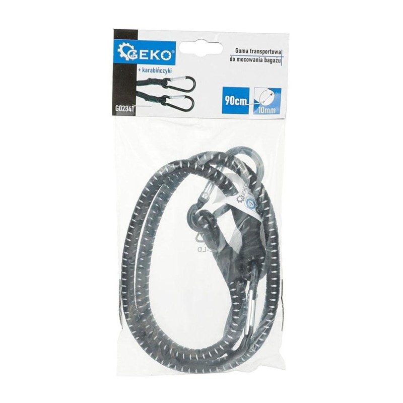 Guma transportowa do mocowania bagażu + karabińczyki GEKO G02341 10mm x 90cm