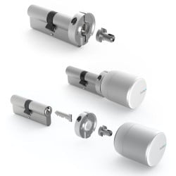 Adapter TEDEE do wkładek typu euro srebrny GERDA