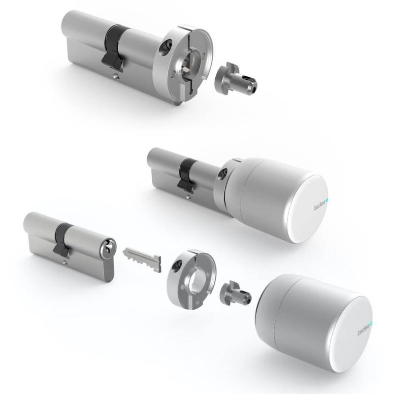 Adapter TEDEE do wkładek typu euro srebrny GERDA